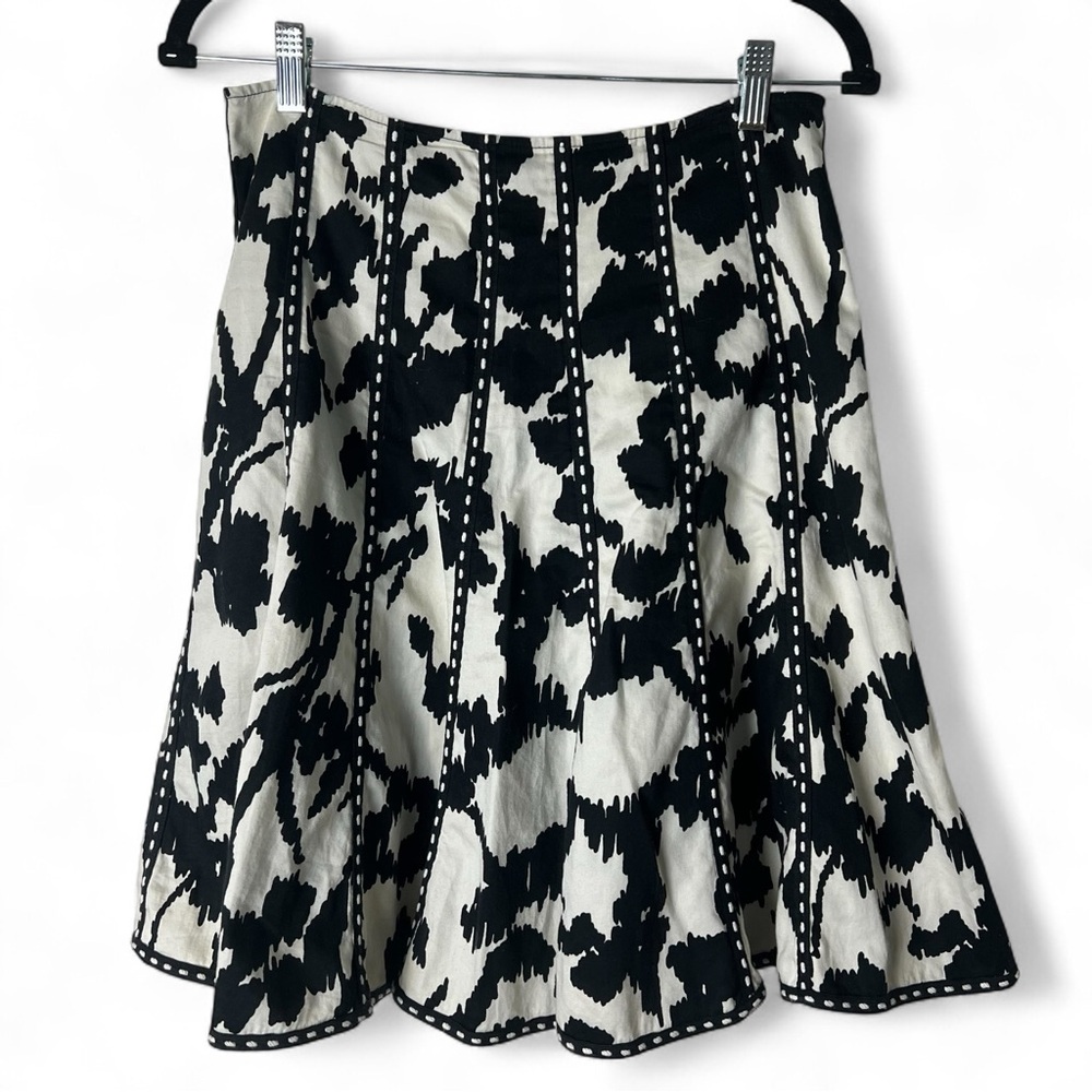 Cabi -‎ Women’s Dashing Black & White A-Line Skirt Abstract Above Knee a Sz. 2